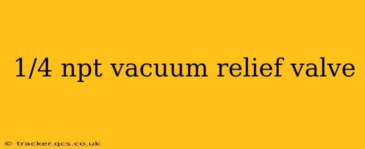 1/4 npt vacuum relief valve