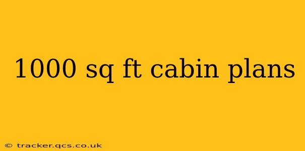 1000 sq ft cabin plans