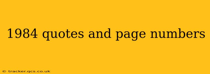 1984 quotes and page numbers