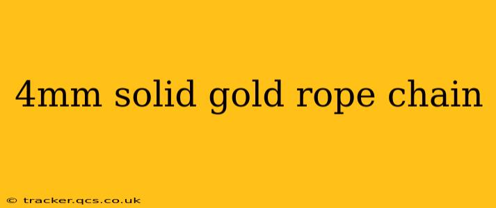 4mm solid gold rope chain