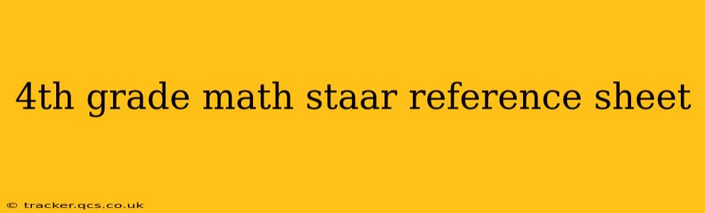 4th grade math staar reference sheet