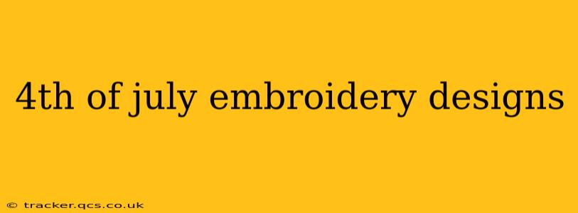 4th of july embroidery designs