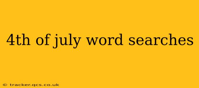 4th of july word searches
