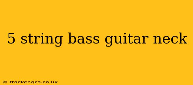 5 string bass guitar neck