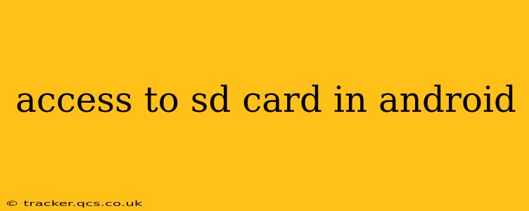 access to sd card in android