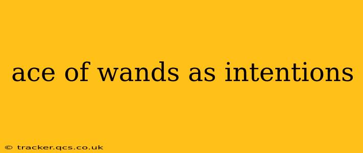ace of wands as intentions