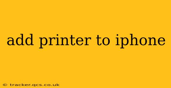 add printer to iphone