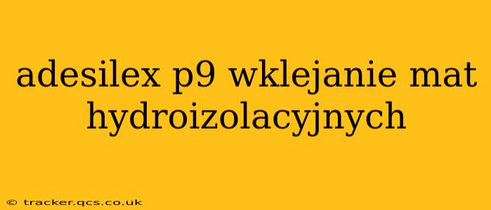 adesilex p9 wklejanie mat hydroizolacyjnych
