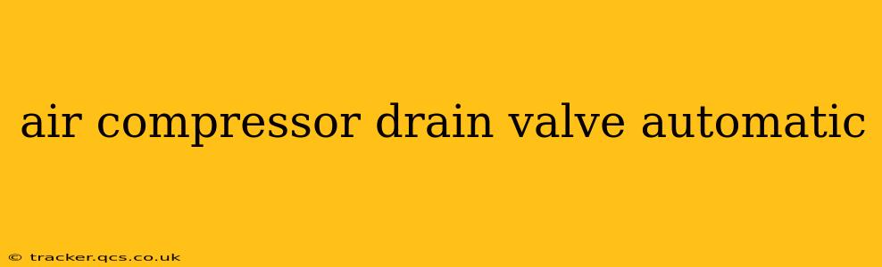 air compressor drain valve automatic