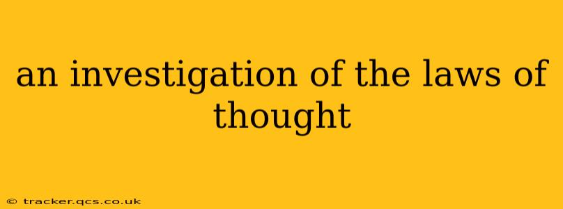 an investigation of the laws of thought