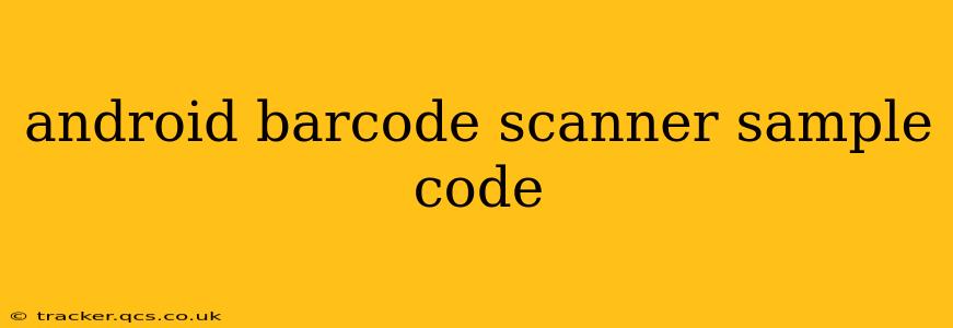android barcode scanner sample code