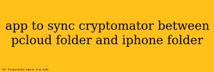 app to sync cryptomator between pcloud folder and iphone folder