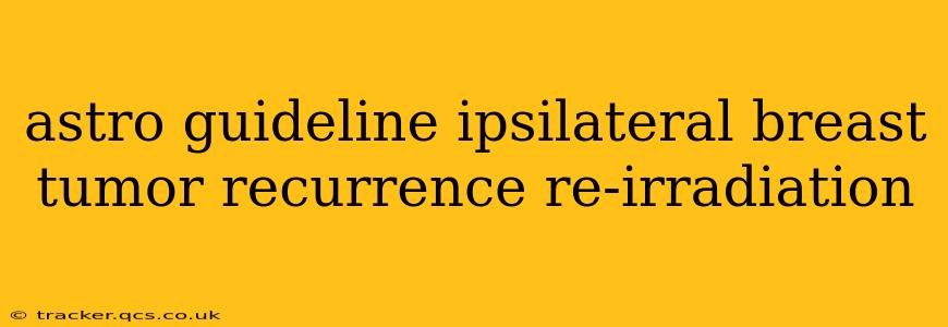 astro guideline ipsilateral breast tumor recurrence re-irradiation