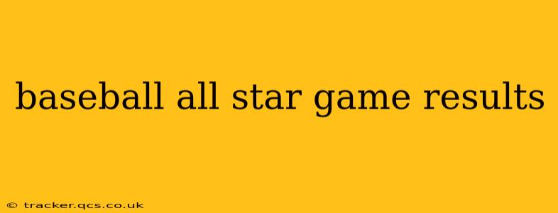baseball all star game results