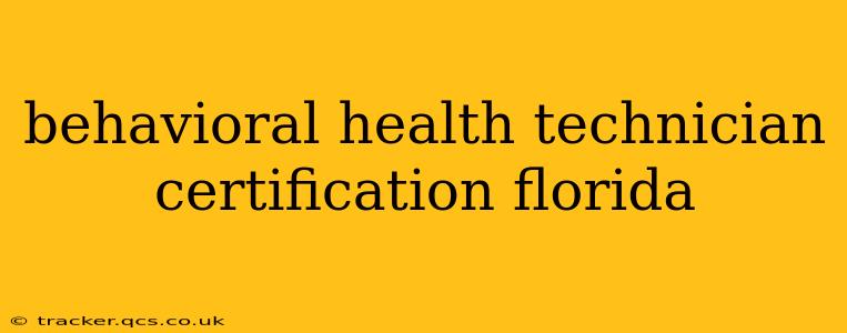 behavioral health technician certification florida