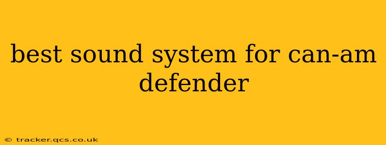 best sound system for can-am defender