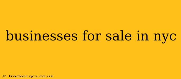 businesses for sale in nyc