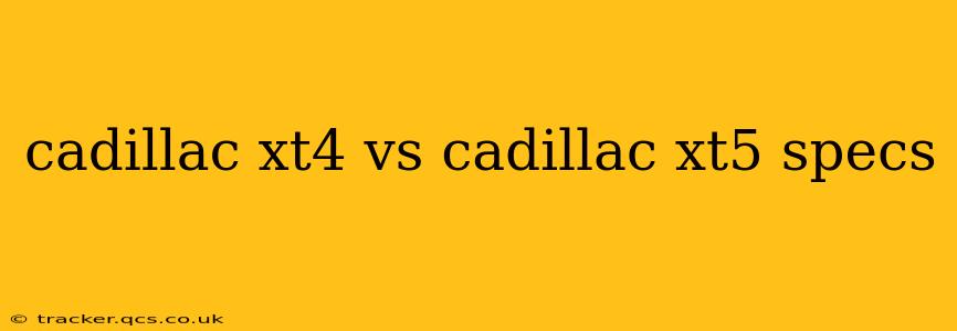 cadillac xt4 vs cadillac xt5 specs