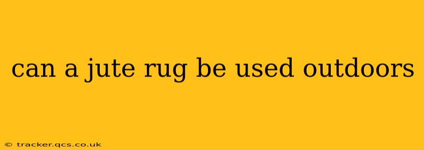 can a jute rug be used outdoors