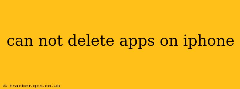 can not delete apps on iphone