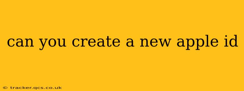 can you create a new apple id