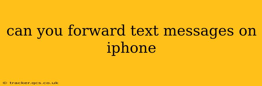 can you forward text messages on iphone