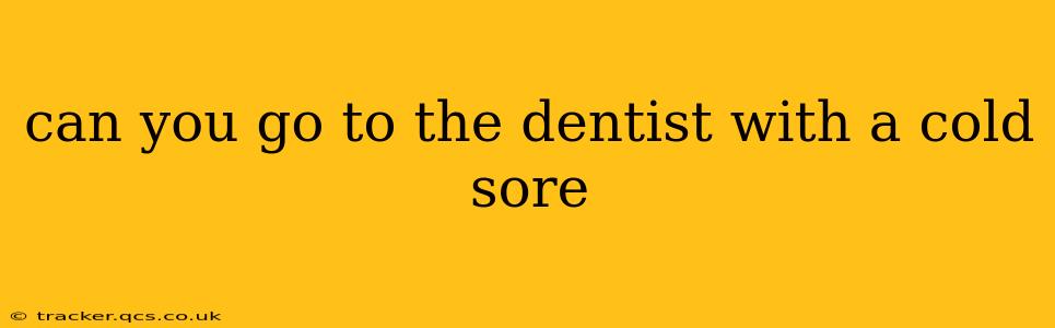 can you go to the dentist with a cold sore