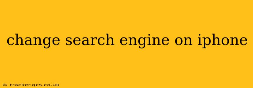change search engine on iphone
