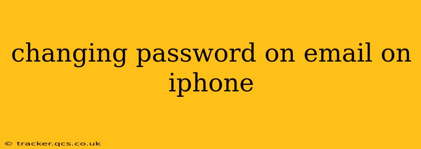 changing password on email on iphone