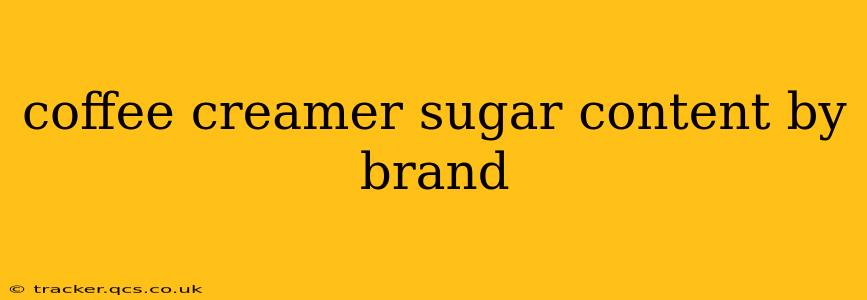 coffee creamer sugar content by brand