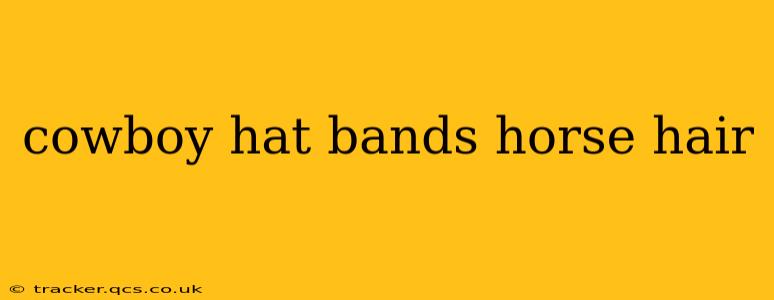 cowboy hat bands horse hair