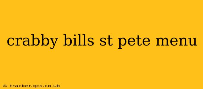 crabby bills st pete menu