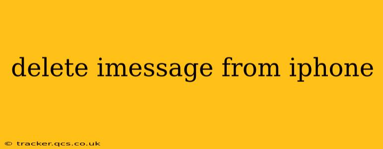 delete imessage from iphone