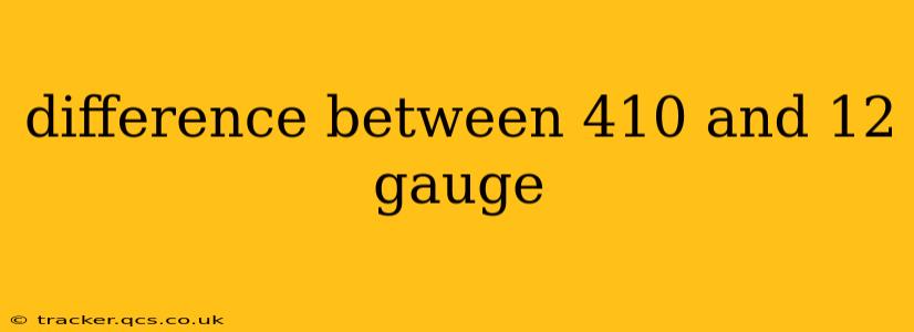 difference between 410 and 12 gauge