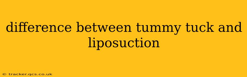 difference between tummy tuck and liposuction
