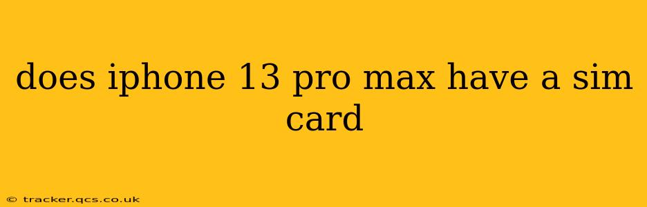 does iphone 13 pro max have a sim card