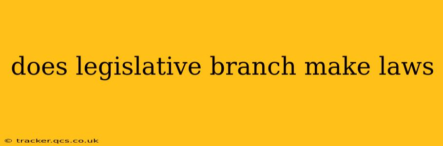 does legislative branch make laws