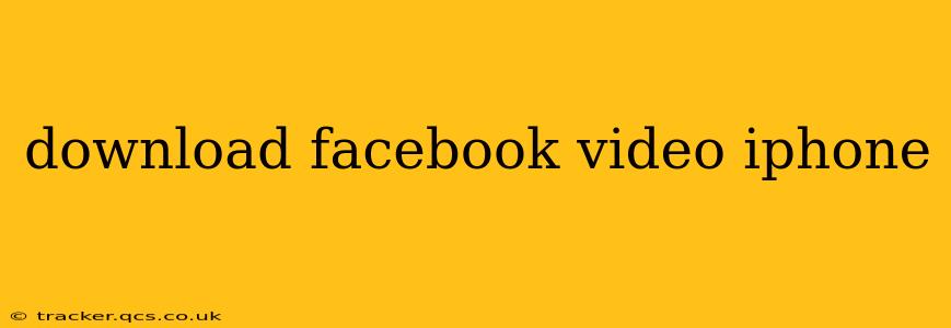download facebook video iphone