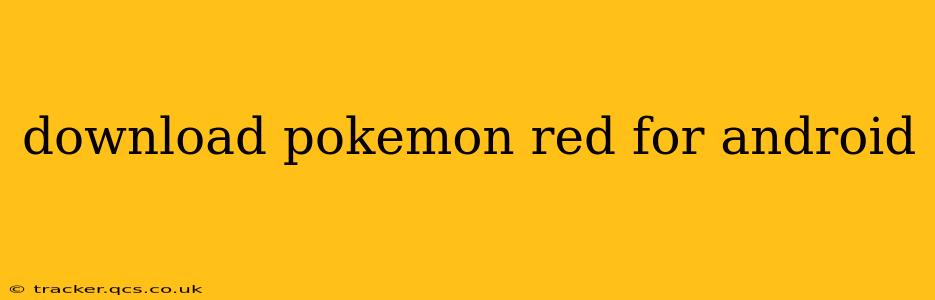 download pokemon red for android