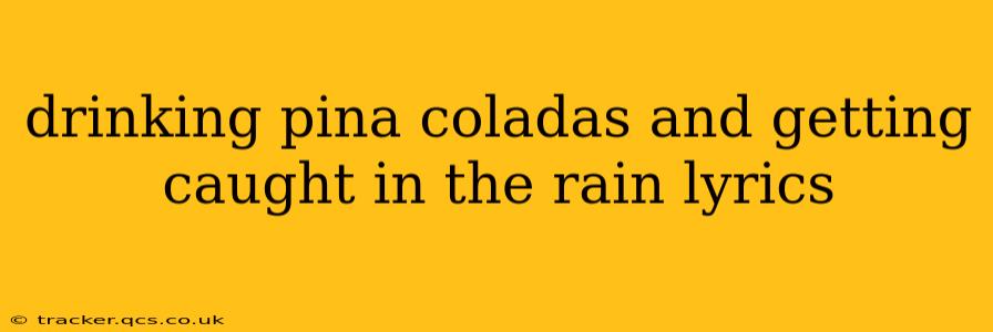 drinking pina coladas and getting caught in the rain lyrics