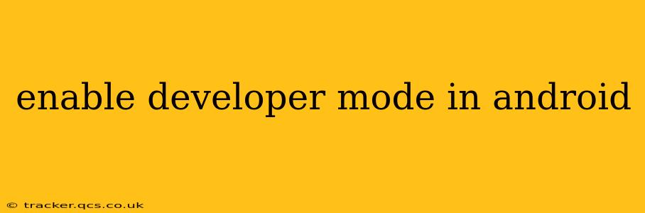 enable developer mode in android