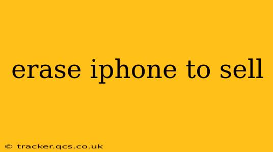 erase iphone to sell