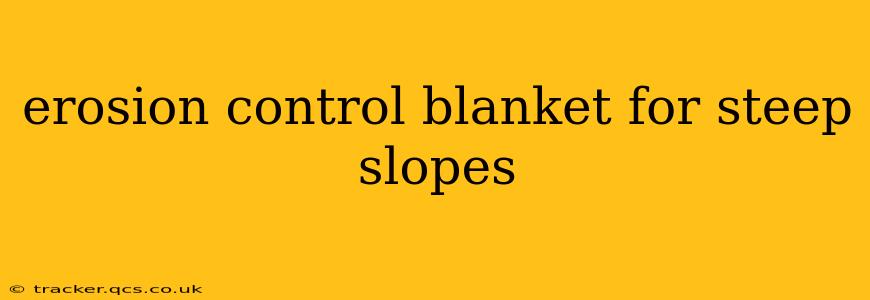 erosion control blanket for steep slopes
