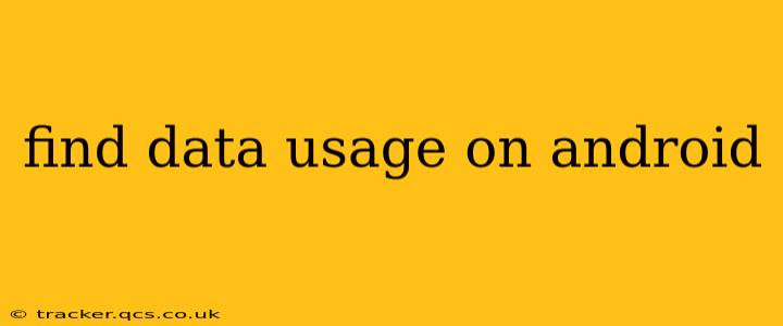 find data usage on android