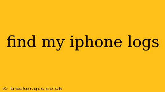 find my iphone logs
