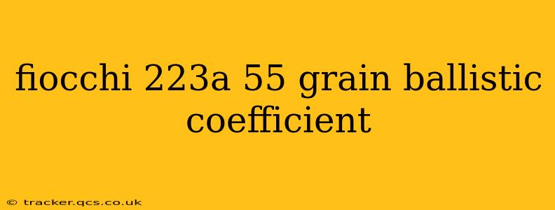 fiocchi 223a 55 grain ballistic coefficient