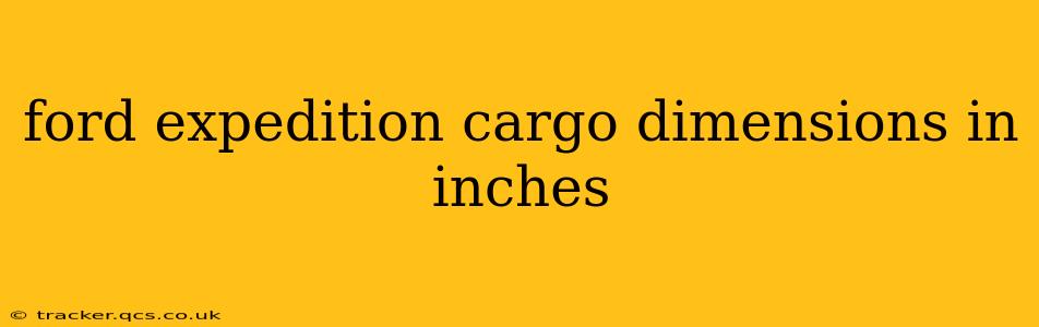 ford expedition cargo dimensions in inches
