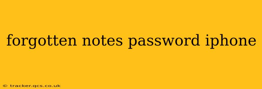 forgotten notes password iphone