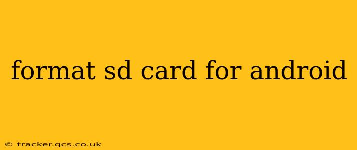 format sd card for android