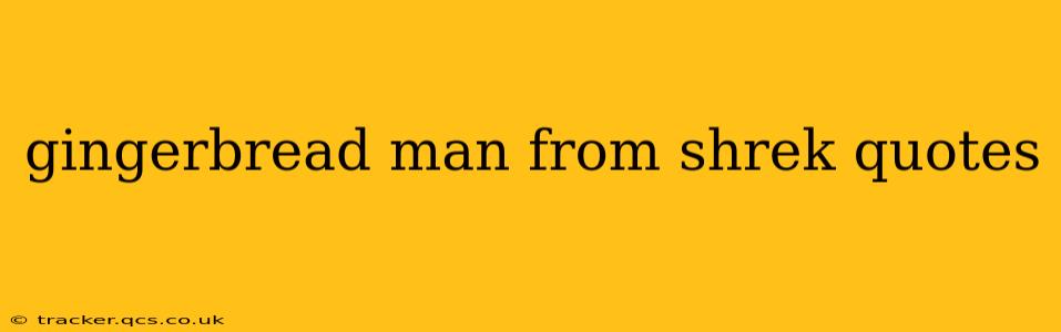 gingerbread man from shrek quotes